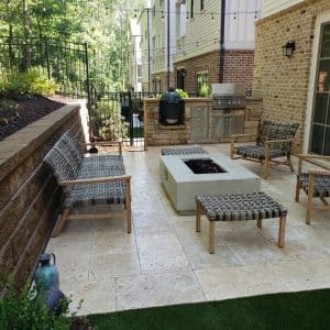 Paved backyard