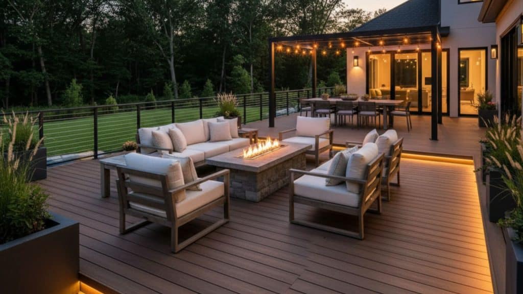 custom built deck for a home